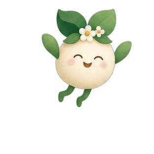 The Nafsi mascot, joyful, the garden is alive