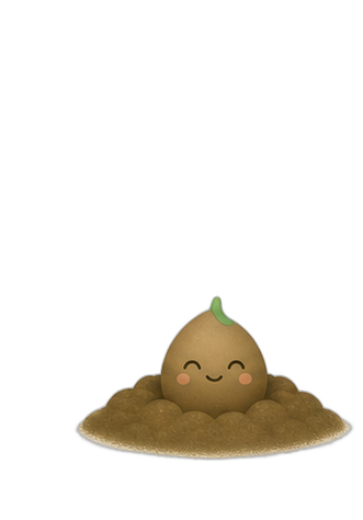 A small seed nestled in soil. Your starting point.